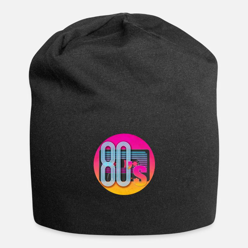 Cassette de 80 - Bonnet en jersey - noir