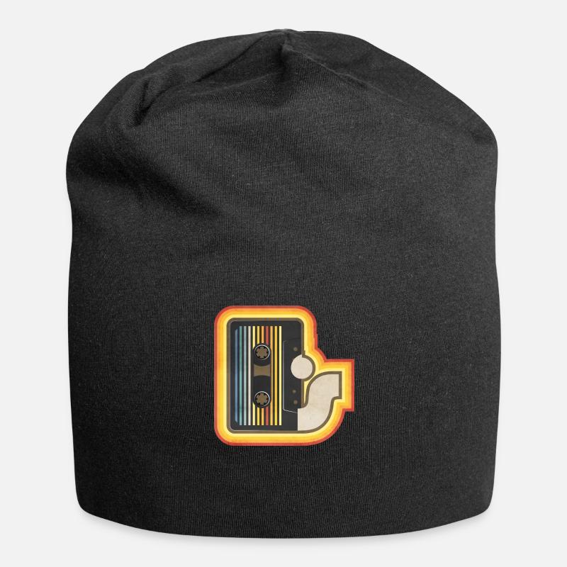 70's cassette - Jersey Beanie - black