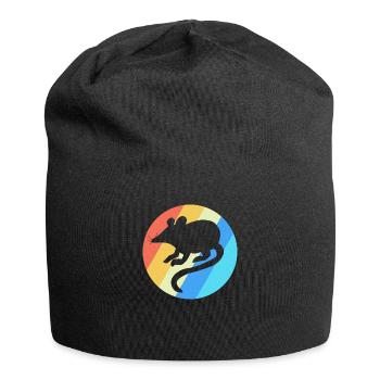 Mouse retro pet gift - Jersey Beanie - black - Front