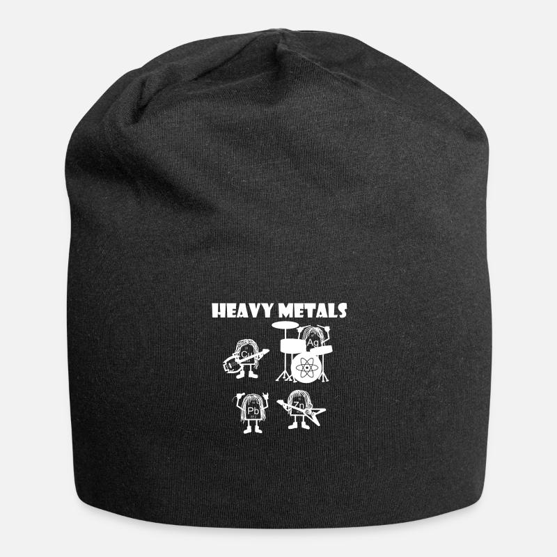 Heavy metals the rocks, nerd science - Jersey Beanie - black