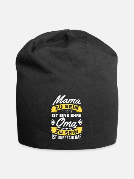 Oma zu sein ist unbezahlbar - Jersey-Beanie - Schwarz