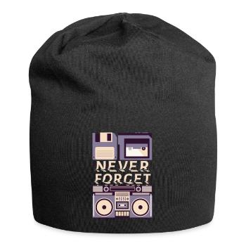 Never Forget VHS Cassette Disk Eighties Retro - Jersey Beanie - black - Front