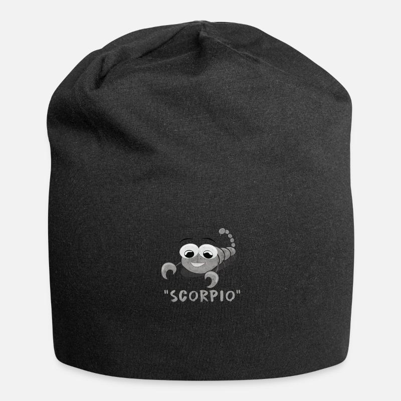 Sternzeichen Skorpion - Jersey-Beanie - Schwarz