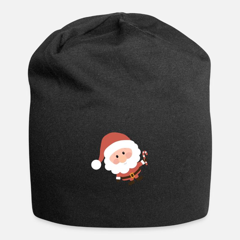Weihnachtsmann - Jersey-Beanie - Schwarz