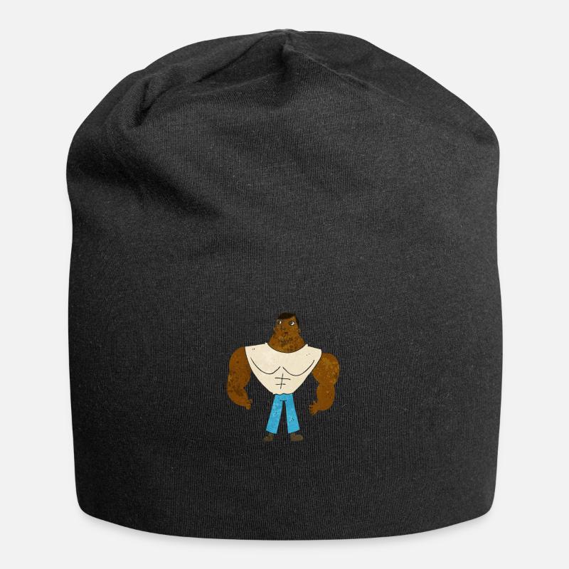 Muskelmann - Jersey-Beanie - Schwarz