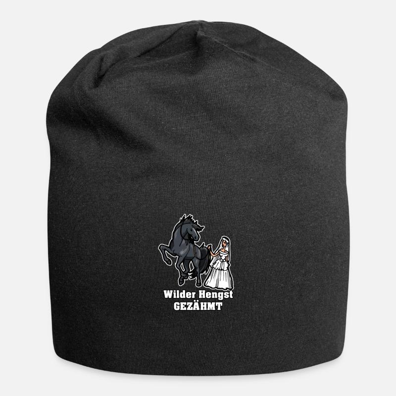 Wilder Hengst Gezähmt Geschenk Junggesellen Pferd - Jersey-Beanie - Schwarz