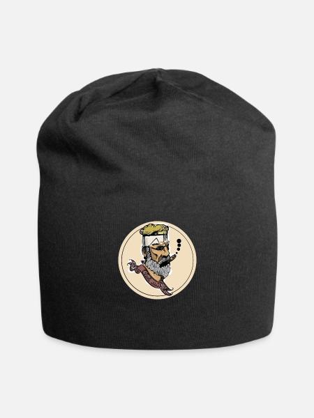 Bart Mann mit Zigarre - Jersey-Beanie - Schwarz