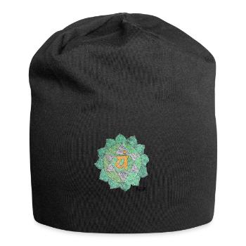 Herzchakra Anahata Chakra Liebe - Jersey-Beanie - Schwarz - Vorne