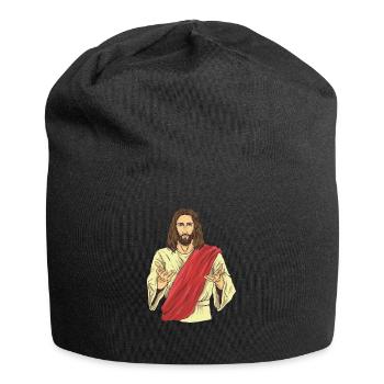 Jesus Christus | Religion Kirche Glaube Gott Kreuz - Jersey-Beanie - Schwarz - Vorne