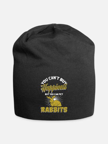 Kaninchen Hase - Jersey-Beanie - Schwarz