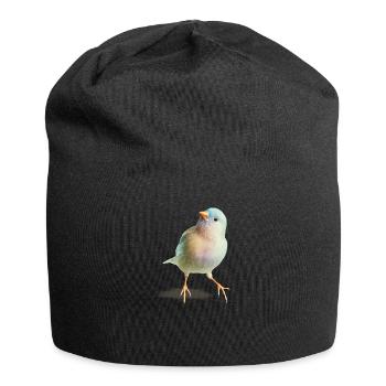 Nachdenklicher Vogel - Jersey-Beanie - Schwarz - Vorne