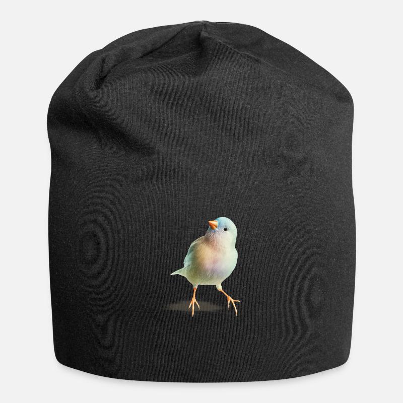Nachdenklicher Vogel - Jersey-Beanie - Schwarz