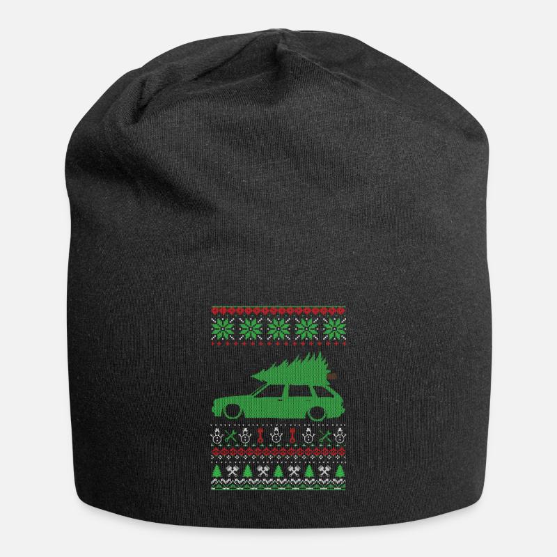 Pull laid de Noël - Bonnet en jersey - noir