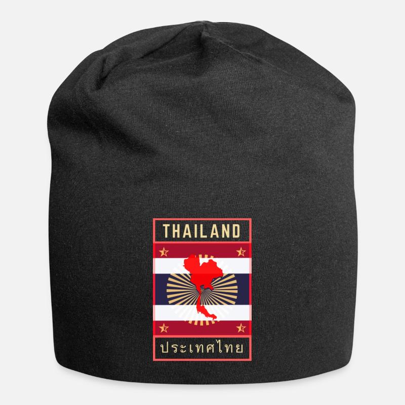Thailand Design - komplex - Jersey-Beanie - Schwarz