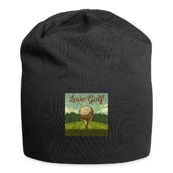 Golf Golfing Shirt Gift Idea Golfer Vintage - Jersey Beanie - black - Front
