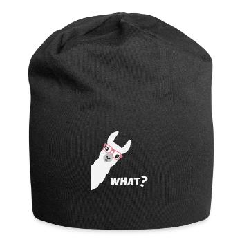 Alpaka in der Schule oder im Büro! - Jersey-Beanie - Schwarz - Vorne