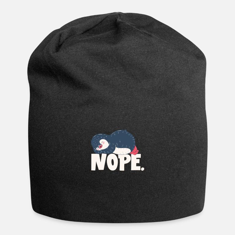 NOPE - Jersey Beanie - black