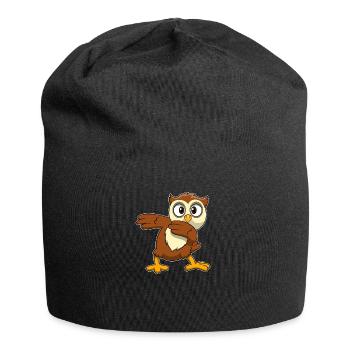 Owl owl - Jersey Beanie - black - Front