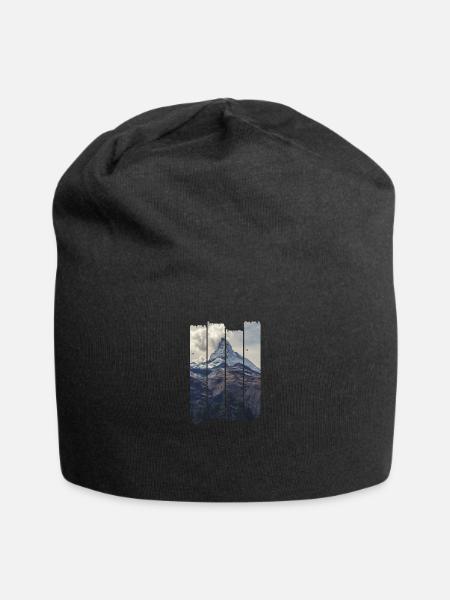mountain. Berge Natur. - Jersey-Beanie - Schwarz