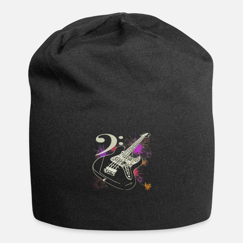 Basse Guitare Avec Basses Partitions - Bonnet en jersey - noir