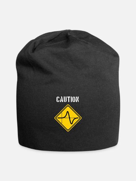 Vorsicht Mathe - Jersey-Beanie - Schwarz