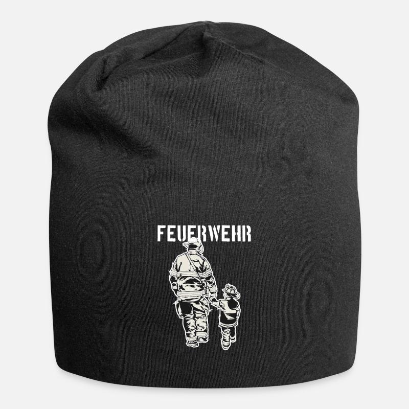 Feuerwehr - Jersey-Beanie - Schwarz