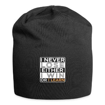Win Winner Learn Experience Gift Idea Gift - Jersey Beanie - black - Front