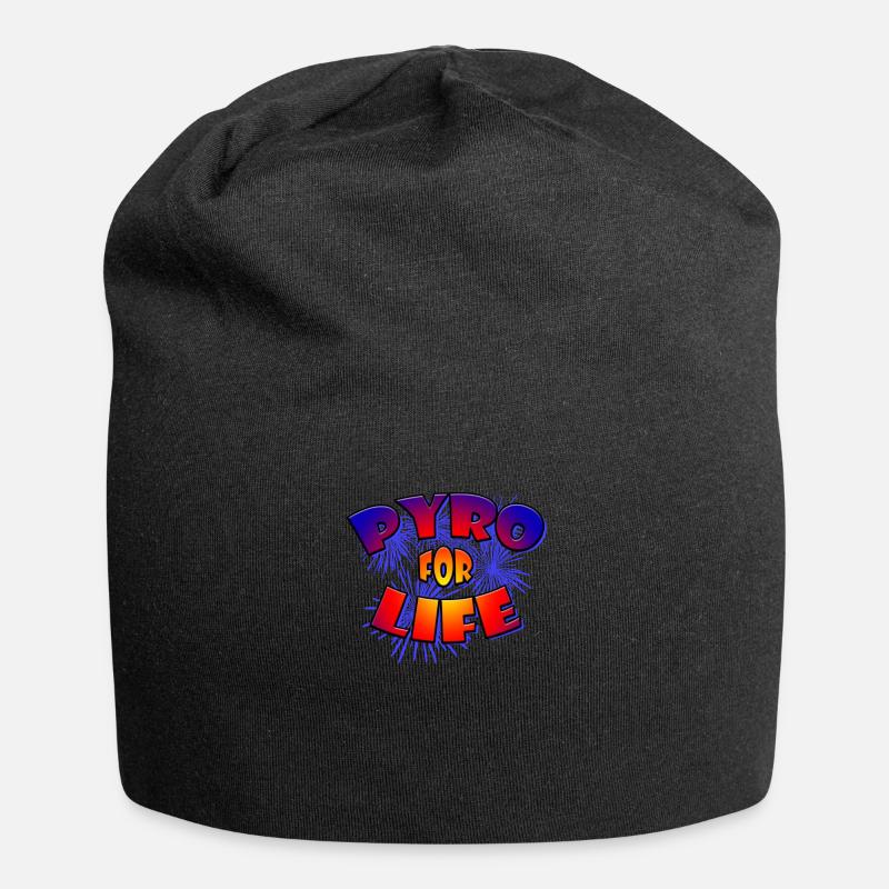 Pyro for life firework Feuerwerk - Jersey-Beanie - Schwarz