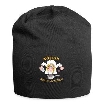 Cuisiner avec passion - Bonnet en jersey - noir - Devant