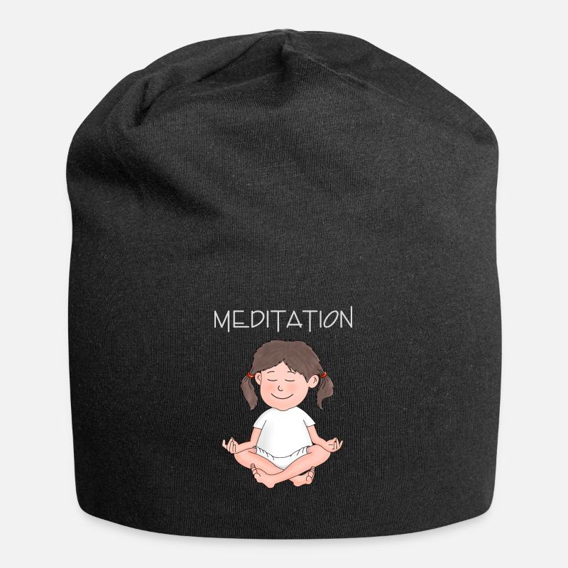 Serenity - calm - self-confidence - Jersey Beanie - black