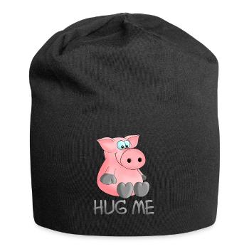 Hug - câlin moi cochon - Bonnet en jersey - noir - Devant