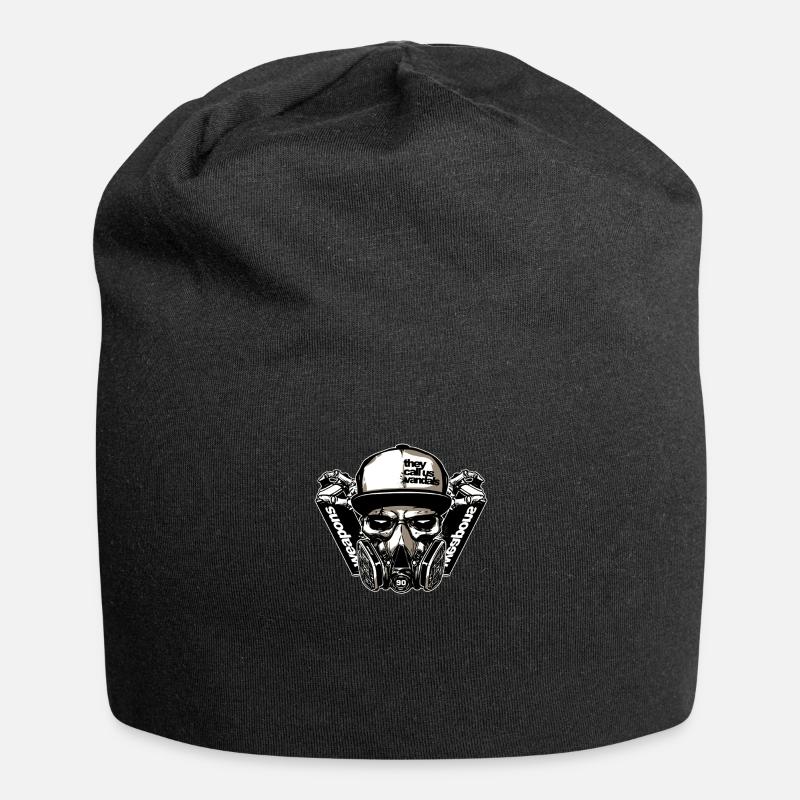 masque à gaz - Bonnet en jersey - noir