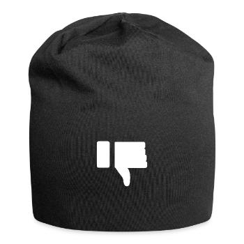 I Dislike social media Icon (Thumbs down) - Jersey-Beanie - Schwarz - Vorne