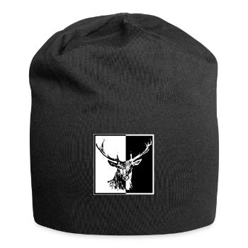 Le cerf - Bonnet en jersey - noir - Devant