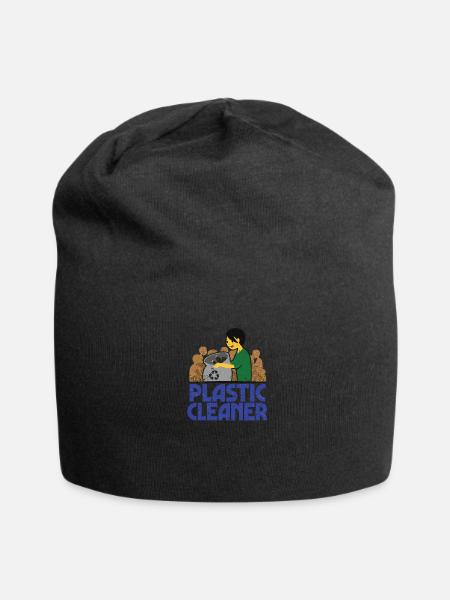Plastic Cleaner Plastik Müll Umweltschutz - Jersey-Beanie - Schwarz