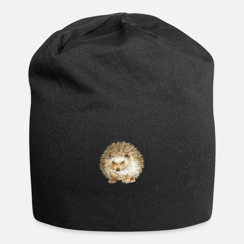 Hérisson en colère - Bonnet en jersey - noir