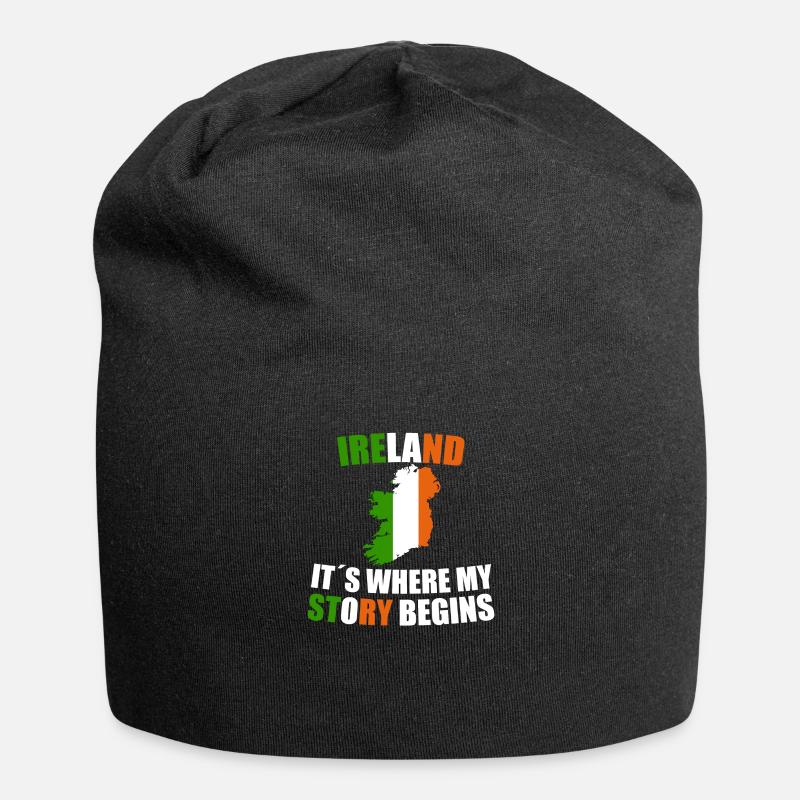 Irlande - Bonnet en jersey - noir