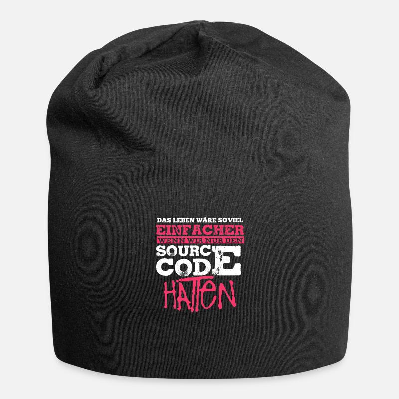Programmierer - Jersey-Beanie - Schwarz