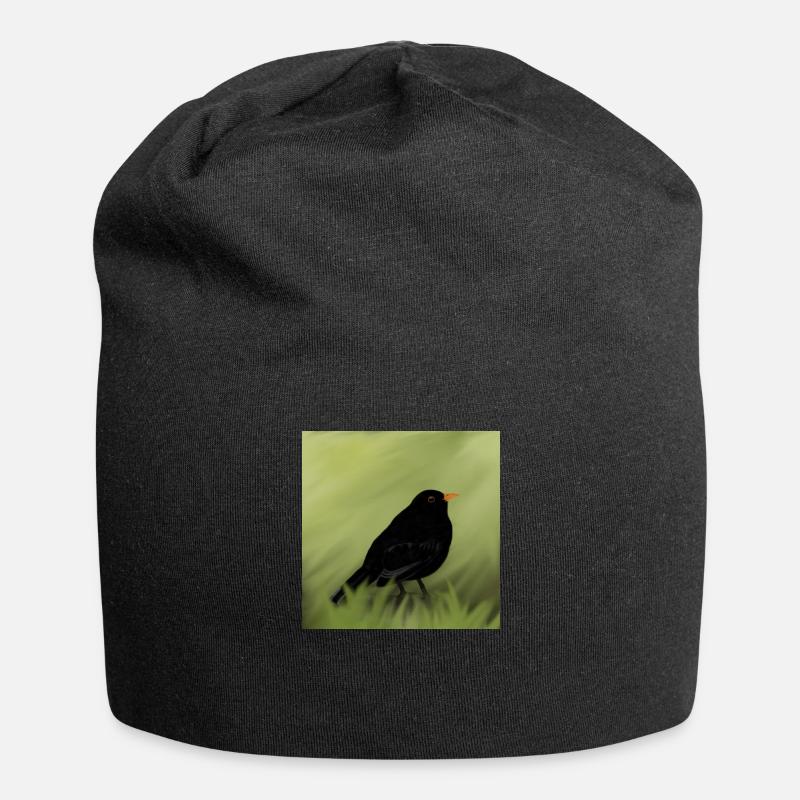 Amsel - Jersey-Beanie - Schwarz