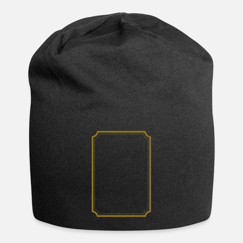 Extravaganter Bilderrahmen - Jersey-Beanie - Schwarz
