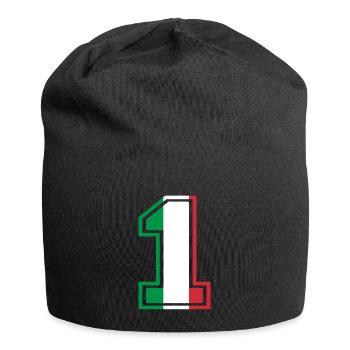 Italie Italie numéro 1 - Bonnet en jersey - noir - Devant