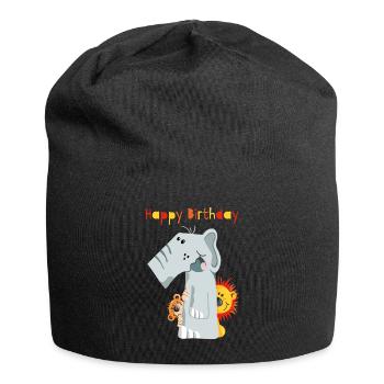 Happy Birthday - Erster Geburtstag - Zahl Eins - Jersey Beanie - black - Front
