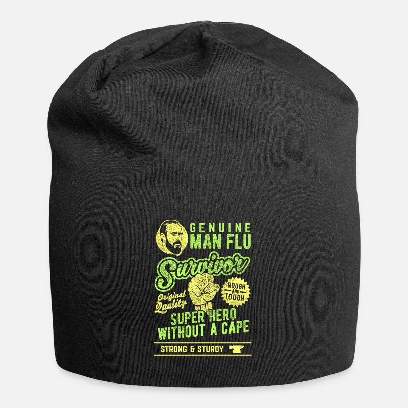 Man Flu Survivor - Jersey Beanie - black