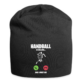 Appels de handball je dois partir - Bonnet en jersey - noir - Devant
