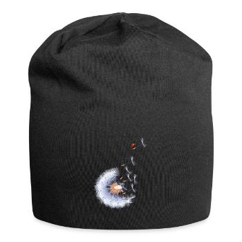 Marienkäfer auf Löwenzahnsamen - Jersey-Beanie - Schwarz - Vorne