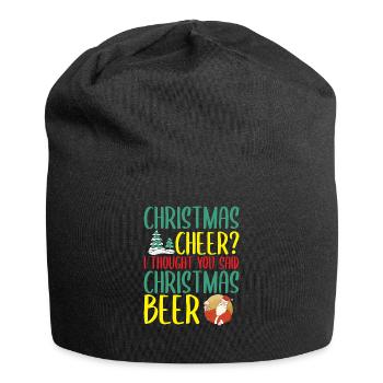 Christmas Cheer Beer Holiday Drinking Gift - Jersey Beanie - black - Front