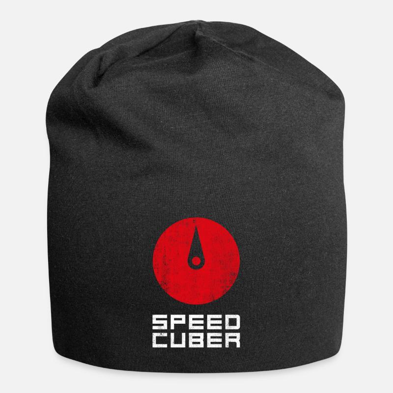 SPEEDCUBER clock. Cubing-Cube-Cuber-Speedcubing - Bonnet en jersey - noir