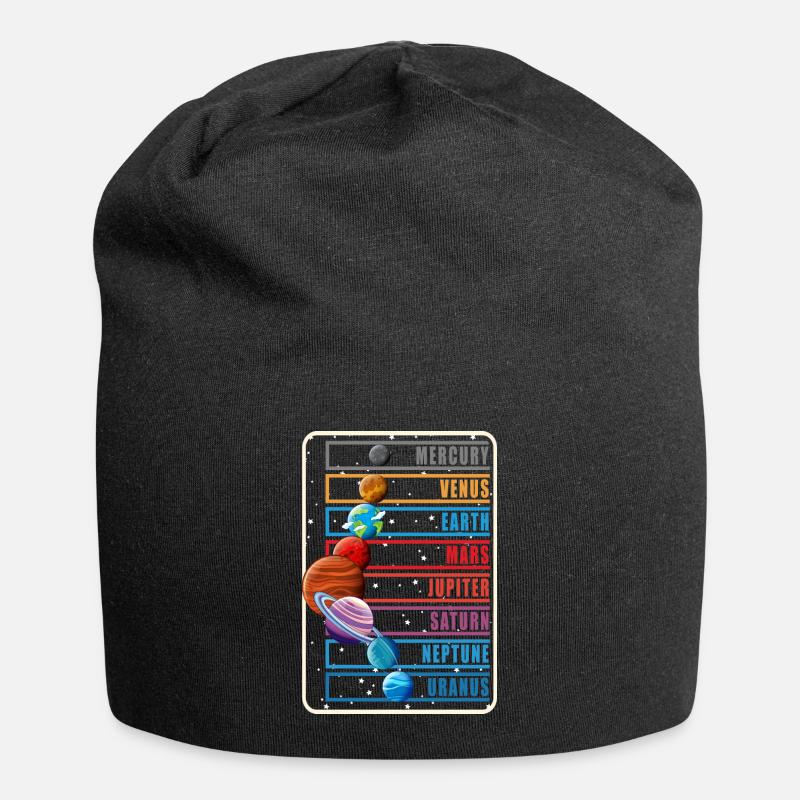 Solar system planets astronomer science - Jersey Beanie - black
