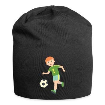 soccer player - Jersey-Beanie - Schwarz - Vorne