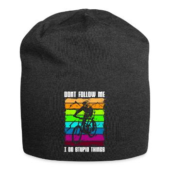 Dont follow me i do stupid things Mountainbike and - Bonnet en jersey - charbon - Devant